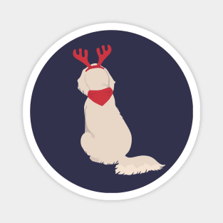 Christmas Golden Retriever Back Magnet